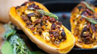 RECETTE COURGE BUTTERNUT FARCIE VEGETARIENNE [upl. by Vargas]