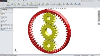 Gear Drive tutorial in SolidWorks [upl. by Elacsap]