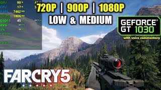 GT 1030  Far Cry 5  1080p 900p 720p  Low amp Medium [upl. by Bilicki]