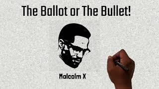 Malcolm X  The Ballot or The Bullet Speech Animated [upl. by Ecinom760]