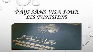 pays sans visa pour les tunisiens [upl. by Krystin]