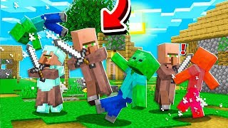 HOW TO MAKE VILLAGERS FIGHT IN MINECRAFT [upl. by Gaul450]