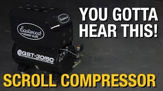 QST Scroll Compressor  Mark Explains Technology amp Performance VS Piston Compressor  Eastwood [upl. by Nylavad243]