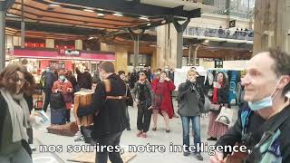 quotDANSER ENCOREquot  Flashmob  Gare du Nord  4 Mars 2021 [upl. by Sofie]