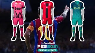 Melhores uniformes do pes 2021 mobile part 1  PES 2021 [upl. by Nasho477]