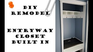 Entryway Closet Built In Remodel time lapse [upl. by Mullane]