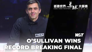 OSullivan Wins Record Breaking Final  Hong Kong Masters 2022 [upl. by Uy]