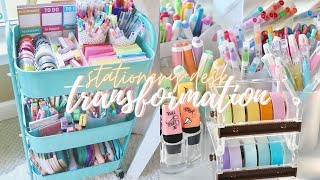 Desk  stationery organization makeover ✨🍃 [upl. by Esiom]