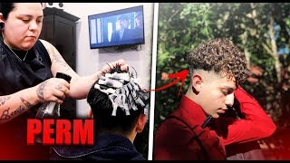 How To Get Curly Hair PERM TUTORIAL  Julian Barboza [upl. by Gay275]