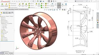 SolidWorks tutorial Wheel Rim [upl. by Thomasin]