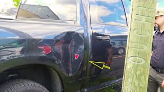 INSANE DENT PULL  Awesome Trick  Gnarly Bedside Dent [upl. by Caras322]