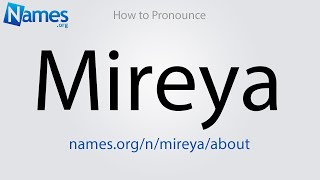 How to Pronounce Mireya [upl. by Noicpecnoc]