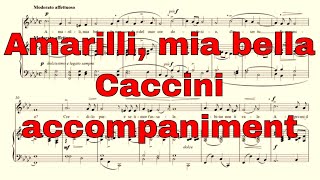 Amarilli mia bella – Caccini  accompaniment in F minor [upl. by Hawker890]