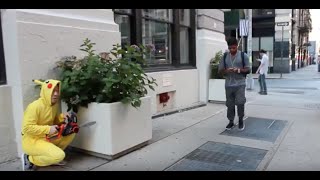 How To Catch A Wild Pikachu Pokemon Go Prank I Almost Got Shot  QPark [upl. by Adnalra]