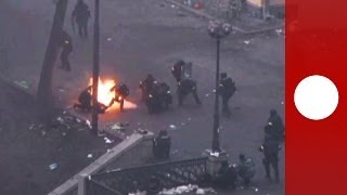 Unseen footage Snipers fire at Maidan protesters during Kiev riots [upl. by Nehte343]