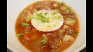 Ground Beef Barley Soup  Bonitas Kitchen [upl. by Fruma607]