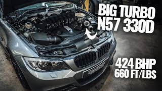 424BHP BMW N57 330D BIG Turbo Intercooler Downpipe  Remap [upl. by Rhiana418]