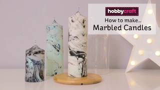 How to Make Marbled Candles  Hobbycraft [upl. by Drarrej884]