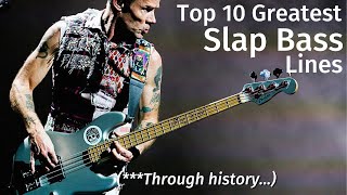 10 Greatest Slap Bass Lines of All Time through history [upl. by Anitsrihc]