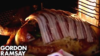 Timings and Temperatures for Perfect Roast Turkey  Gordon Ramsay [upl. by Tnairb]