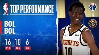 Bol Bol Shows Versatility In First NBA Action [upl. by Liva]