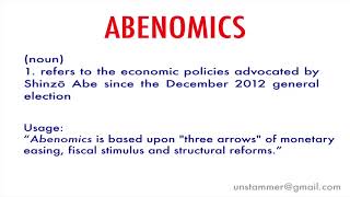 How to Pronounce Abenomics [upl. by Adne934]