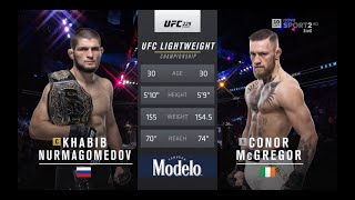 Khabib Nurmagomedov vs Conor McGregor full fight 1080p [upl. by Netsryk836]