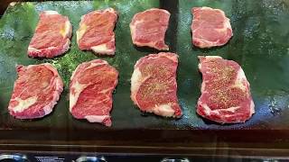 Blackstone Griddle  Diner Style Seared Ribeye Steaks  Everyday BBQ [upl. by Skill857]