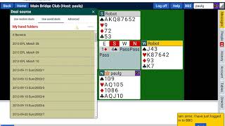 Partnership Bidding area on BBO [upl. by Eidda]