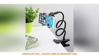 Universal Lazy Bracket Mobile Phone Holder Gooseneck Stand Stents Flexible Bed Desk Table Clip Brack [upl. by Justis757]