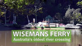 Wisemans Ferry NSW Australias oldest river crossing [upl. by Aerdnas]