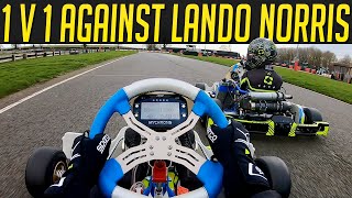 I Challenged Lando Norris to a 1v1 Kart Race [upl. by Adidnac]