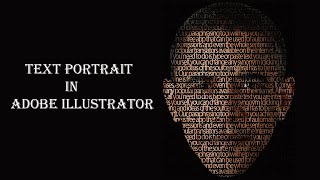 Text Portrait Effect Illustrator Tutorial  Adobe Illustrator Tutorials [upl. by Ovatsug]