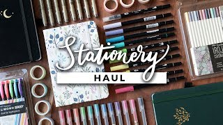 HUGE Stationery Haul Bullet Journal Supplies Markers amp Pens [upl. by Clayberg]