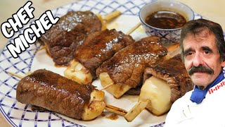 Yakitori  Brochettes de boeuf au fromage [upl. by Meingoldas709]