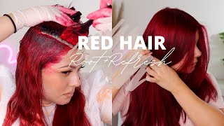 RED HAIR ROOT TOUCH UP  REFRESH ROUTINE [upl. by Arreik632]