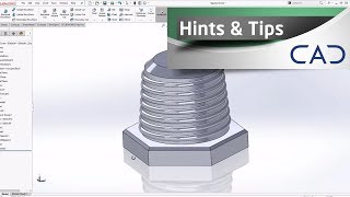 How to Create a Tapered Thread in SolidWorks [upl. by Norty]