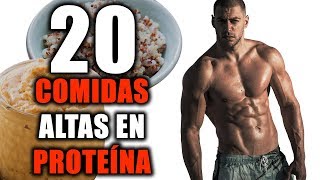 20 COMIDAS ALTAS EN PROTEÍNA [upl. by Hickey]