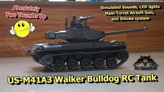 Henglong US M41A3 Walker Bulldog RC Tank 6mm Airsoft BB Canon [upl. by Votaw]