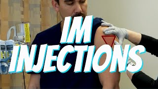 Intramuscular IM Injection Technique  Nurse Skill Demo [upl. by Radford]