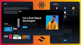 React JS Portfolio Website Using Tailwind CSS  Build amp Deploy [upl. by Einnaffit257]