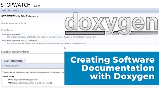 How to Create HTML and PDF Software Documentation Using Doxygen [upl. by Nivrek527]