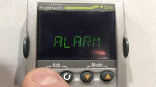 Eurotherm 3216i  Alarm  Set to Manual Latching [upl. by Nilkoorb]