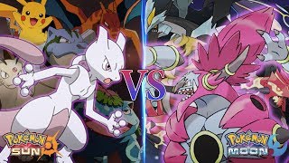 Pokemon Sun and Moon Mewtwo Vs Hoopa Unbound Pokemon Movie [upl. by Rania]