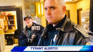 must seeTyrant Alert WALK OF SHAME 1st amendment audit FAIL  DETAINED [upl. by Anyt]