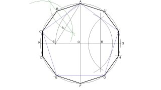 How to draw a regular decagon inscribed in a circle [upl. by Ennovy153]