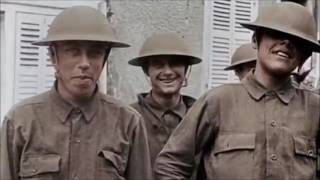 Over There  US army WW1 footage in Color [upl. by Latsyrhc]