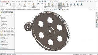 SolidWorks tutorial Spur Gear Assembly amp Animation [upl. by Akemak]