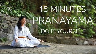 15 Minutes Pranayama  Do It Yourself  SRMD Yoga [upl. by Halbert341]