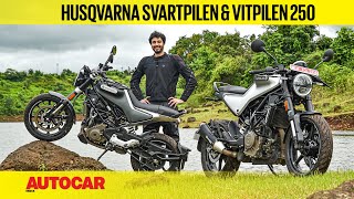 Husqvarna Svartpilen 250 amp Vitpilen 250 review The sweet duo from Sweden First Ride Autocar India [upl. by Annaeg]